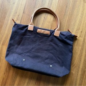 Want Organic for J. Crew - navy tote bag